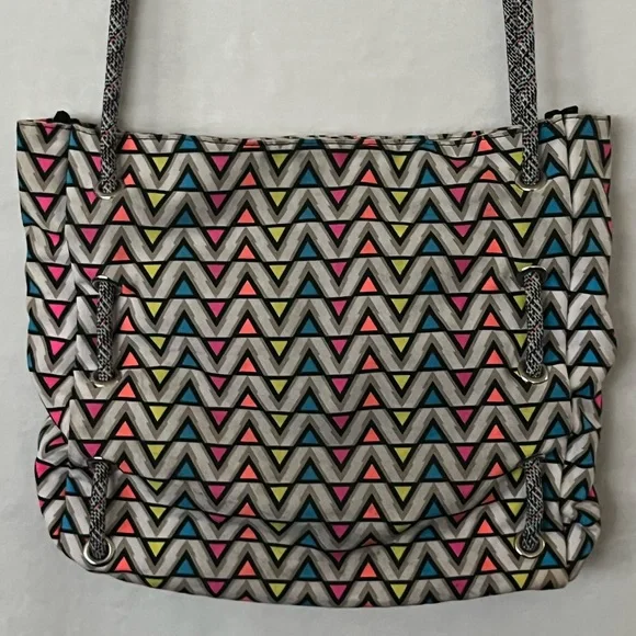 Kavu Neon Colorful Chevron Pattern Shoulder Bag - Multicolor - Picture 4 of 16